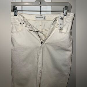 White Denim Skirt - High Rise